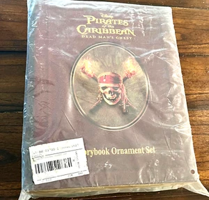 Pirates of the Caribbean 6 Ornaments StoryBook At World's End Disney Set Sealed - Picture 1 of 8