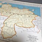 Mapa atlas Wenezueli z lat 1940. vintage przed końcem II wojny światowej