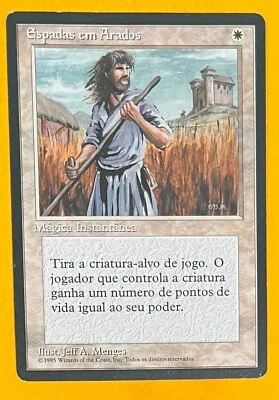MTG SWORDS TO PLOWSHARES (Portuguese) 4th Edition FBB (OldManMTG 008-958) - Image 1 of 3