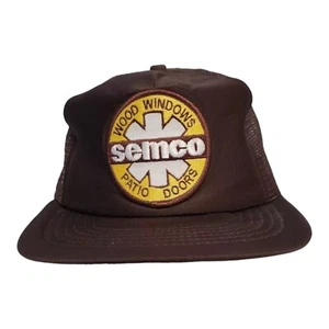 SEMCO Mesh Adjustable Snapback Trucker Hat Cap Vintage Ball Cap - Picture 1 of 6