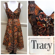 New listing
Floral Midi Dress Vintage 1970s Tracy Autumnal Boho 70s Sundress Xs 24” Waist