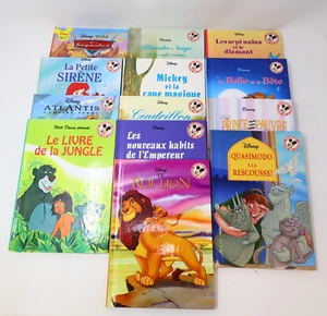 Club du Livre Mickey Lote 13 Livres Disney Cendrillon/Les Bagnoles/Petite Sirène - Imagen 1 de 19