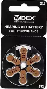 Widex hearing aid battery Size 312 (5 Packets = 30 batteries) fast delivery - Picture 1 of 7