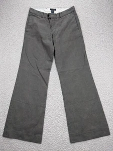 Banana Republic Stretch Womens 4 Gray Glen Check Pants Wool Blend Bootcut - Picture 1 of 12