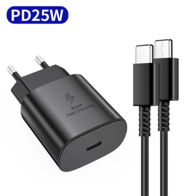 Schnell Ladegerät für original Samsung Galaxy S21 S22 Ultra 25W USB C Ladekabel - Bild 1 von 4