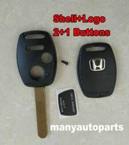 1*Uncut Blade Replacement Keyless Remote Shell Case Key FOB For Honda 2+1 Button - Picture 1 of 7