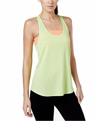 Nueva camiseta sin mangas IDEOLOGY para mujer a rayas de lima chisporroteante gimnasio yoga activa talla XLarge Foto 1 de 4