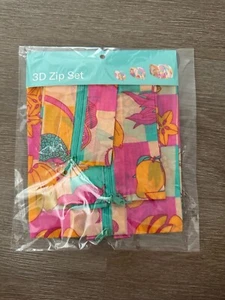BAGGU Jana Lam Fruit 3D Zip Travel Set 3er Pack Rare Rarität Neu Mit Etikett - Bild 1 von 2