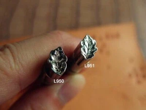 Stainless Steel  leather craft oak leaf grain leaves lines Stamp Tool L950 L951 - Picture 1 of 2