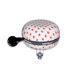 Basil Big Polkadot Bell (White/Red) —AUS STOCK— Bike Bicycle Cruiser Polka Dots