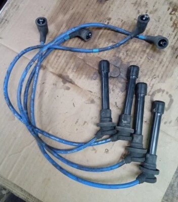 Juego de cables de bujía 91-98 NGK 240sx Ka24de para Nissan azul silicona Foto 1 de 4