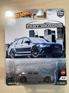 Hot wheels Premium 17 Audi RS6 Avant on Real Riders new on card - Picture 1 of 5
