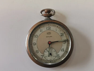 RELOJ BOLSILLO ALEMANIA VINTAGE UMF, RUHLA, SATURN Foto 1 de 3