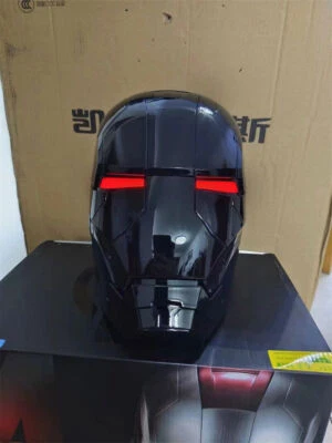 Capacete Iron Man MK5 preto vestível controle de voz máscara cosplay réplica presente - Imagem 1 de 4