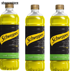 Schweppes Lime Cordial 1 Ltr( Pack Of 3) BBE 08/2023 | UK Free And Fast Dispatch