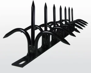 Shinobi Gaeshi H130 Doppia Lama Nero Punte di Sicurezza Recinzione Acciaio Made in Japan - Foto 1 di 3