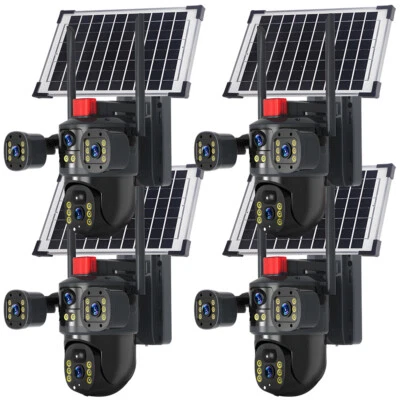 Sistema de cámara de seguridad para el hogar con batería solar inalámbrico WiFi exterior panorámica/inclinable Foto 1 de 4