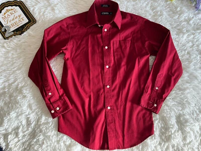 Chaps Ralph Lauren Boy's Large 12 Red Long Sleeve Button Shirt - Image 1 of 4