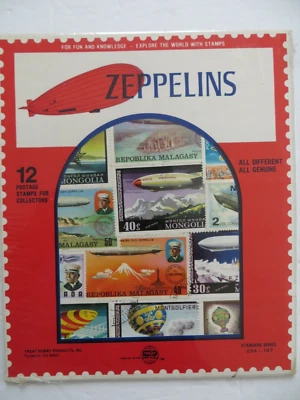 Zeppelin Stamp Lot 12 different Treat Stamp Co. Sealed Package - Image 1 of 4