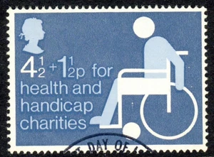 GB Regina Elisabetta II 1975 Fondo Salute e Handicap SG 970 VFU - Foto 1 di 1