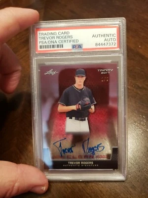Trevor Rogers Signed Leaf Trinity Clear Slabbed Card 1/5 PSA DNA - Image 1 of 4