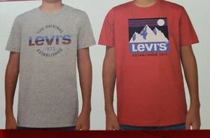 2 Pack Boys Youth Levis Short Sleeve T-Shirts Size 7/8 - Picture 1 of 3