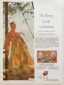 Mennen Pregnant Lady in Waiting Housecoat by Dynasty of Hong Kong 1958 Print Ad  - Picture 1 of 1