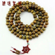 12mm Green sandalwood Mala Necklace 108 Beads Tassel Tibetan meditation Buddhism
