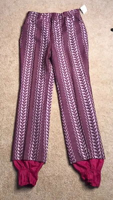 Pantalones de nieve de colección para mujer 14 ~28x28 borgoña granate estampado azteca esquí snowboard DuPont Foto 1 de 4