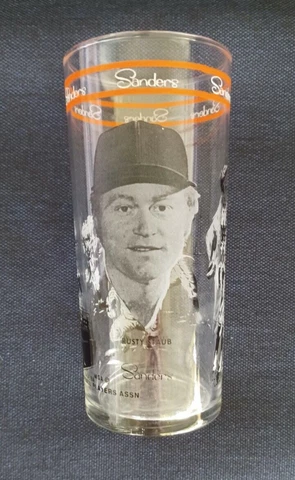 Vintage Sanders MLB Detroit Tiger Player Portrait Glass - Rusty Staub Cover