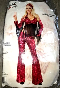 womens XL HAIGHT ASHBURY HONEY HALLOWEEN COSTUME 3 PC SUPER CONDITION SEXY FUN - Picture 1 of 2