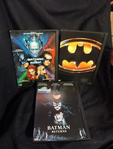 Batman/Batman & Robin/Batman Returns (DVD) Tested VG Snapcases Fast Shipping - Picture 1 of 10
