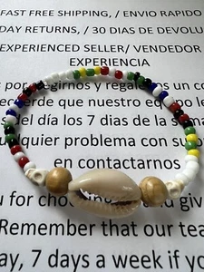 Ilde Religioso 7 Potencia African Powers Stretch Caracol brazalete Santeria - Photo 1 sur 2