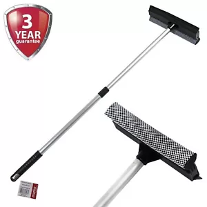 Window Squeegee Cleaner Telescopic 77cm - 136cm Extendable Sponge Mop Head 25cm - Picture 1 of 6