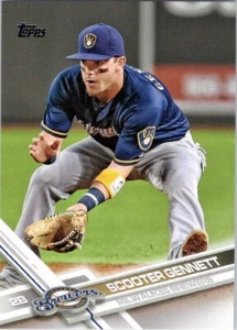 2017 Topps #49 Scooter Gennett Milwaukee Brewers - Picture 1 of 2