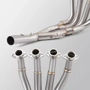 Muffler Motorcycle Exhaust Front Pipe For Yamaha YZF-R6 2006 -2018 - Picture 1 of 8