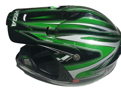Vega Viper Jr. Med ATV Juvenil Casco Cara Completa Verde DOT Deportes de Potencia Motocicleta Foto 1 de 4