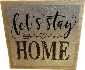 Let’s Stay Home Wall Sign - Picture 1 of 7