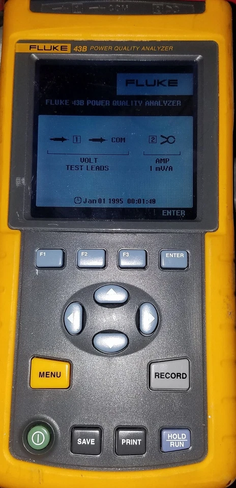 FLUKE 43B ANALIZADOR DE CALIDAD ELÉCTRICA ¡Solo!  SIN ADAPTADOR DE CORRIENTE AC SIN CABLES SIN ESTUCHE Foto 1 de 4