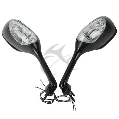 Espelhos retrovisores laterais LED integrados seta adequados para Suzuki GSXR600 750 2006-25 - Imagem 1 de 4