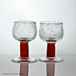 Erik Hoglund for Boda, pair of glass goblets - Picture 1 of 4