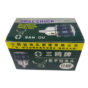 Drill Chuck with Arbor, 1-13mm San Qu New in Box - Picture 1 of 9