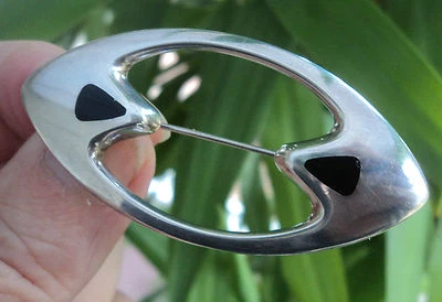 Danese Smalto Argento Moderni Spilla Importazione H/M London 1967 Hans Hansen - Immagine 1 di 4