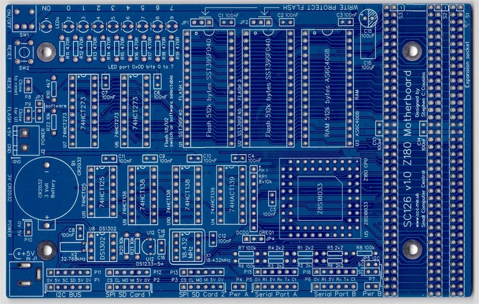 RC2014 - SC126 Z180 Motherboard - Bild 1 von 3