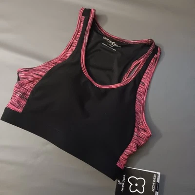 Sujetador deportivo Central Park Activewear nuevo con etiquetas negro/rosa Blaze XS Foto 1 de 4
