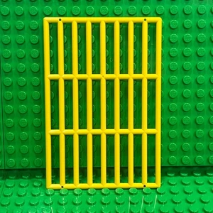 Lego Castle Gate Bar 9x13 Grille (6046) Yellow - Picture 1 of 1