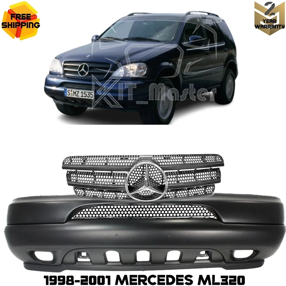 Front Bumper Cover & Grille Assembly For 1998-2001 Mercedes ML320 Body_Kits-Mast Foto 1 de 4