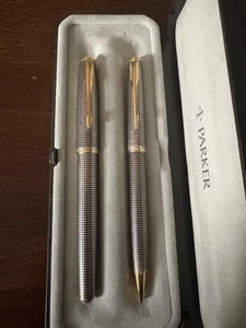 Vintage Parker Sonnet Cisele Fountain Pen & Pencil New Old Stock Mint With Box - Picture 1 of 13