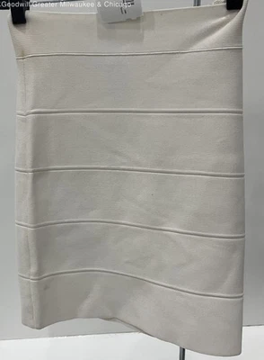 Minifalda falda BCBGMAXAZRIA para mujer blanca con vendaje liso talla pequeña mezcla de rayón Foto 1 de 3