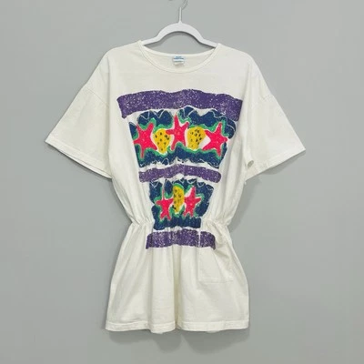 Camiseta Pacific Connections Talla Única Túnica Top Playa Natación Encubrimiento Años 90 De Colección Foto 1 de 4